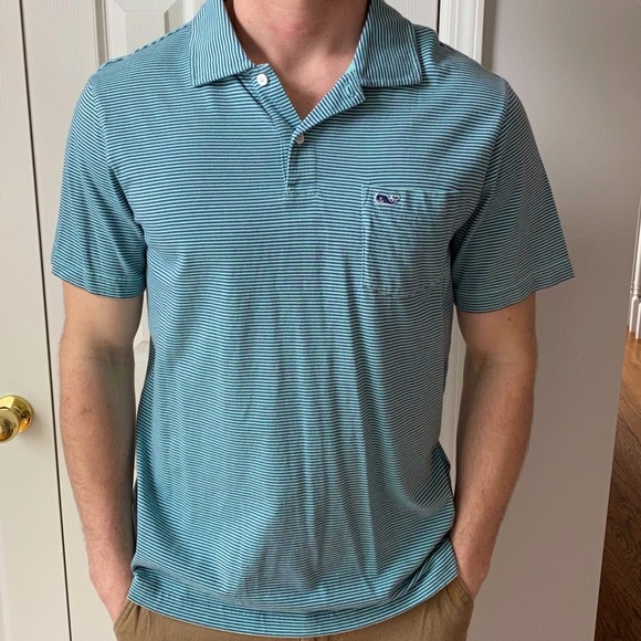Vineyard Vines Soft Polo Shirt Striped - Picture 1 of 5